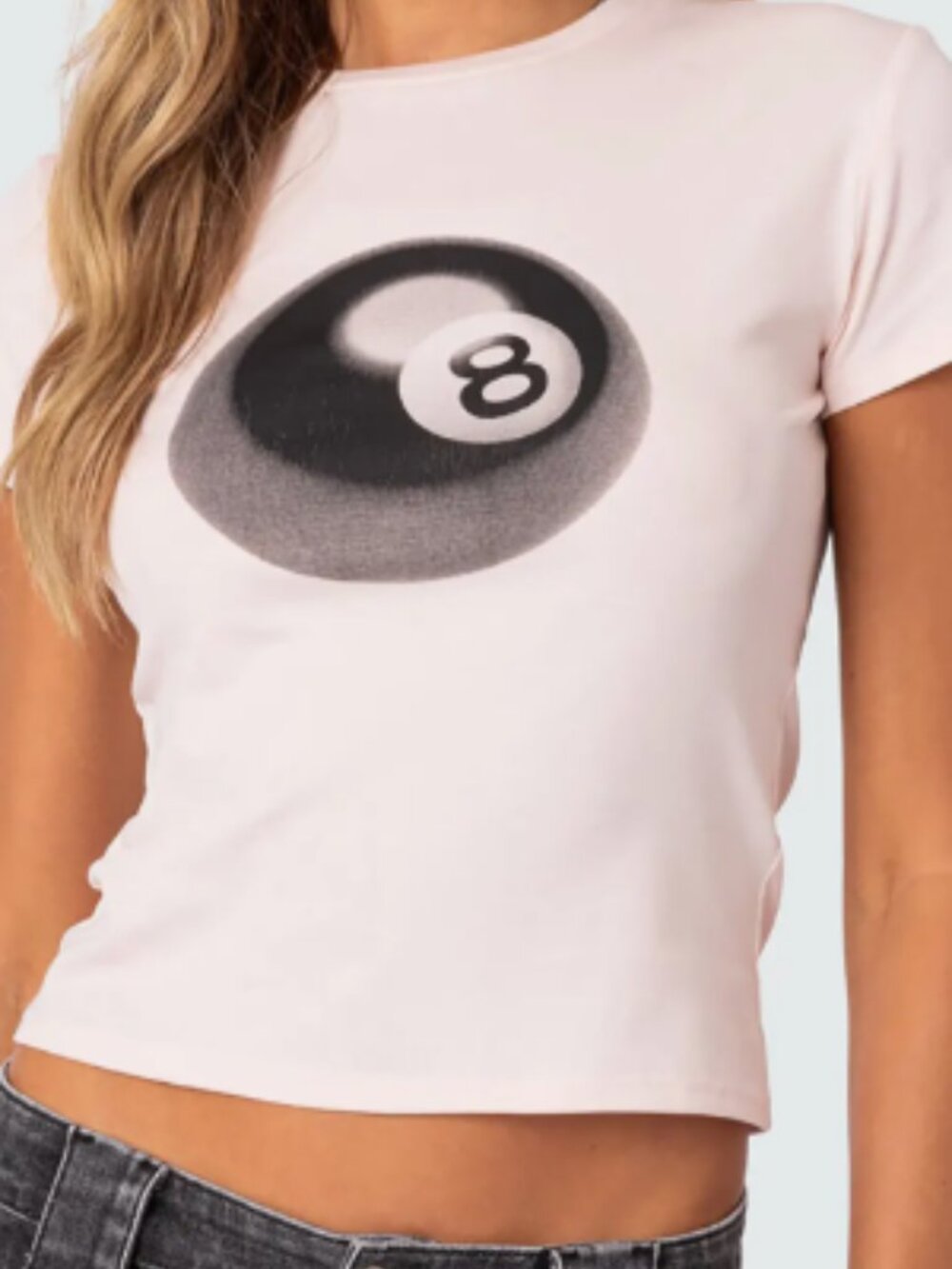 Edikted Magic 8 Ball Graphic T-Shirt Size XS